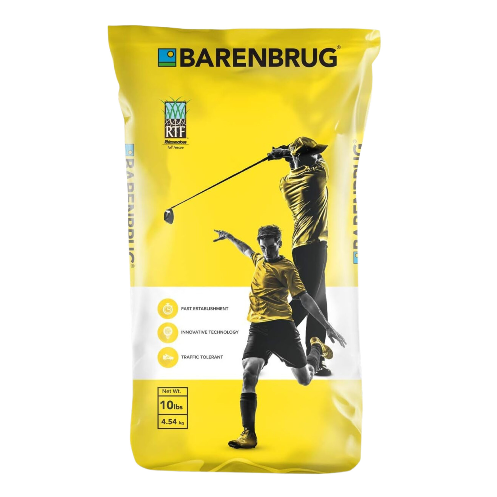 Barenbrug Turf Savor RTF Lawn Seed Blend with Yellow Jacket Seed Coating, 10lb