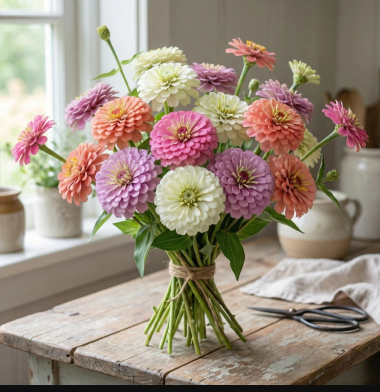 Designer Garden Bundle WEDDING Zinnia Cosmos Cut Flower 4 Packs – 100 Seeds!