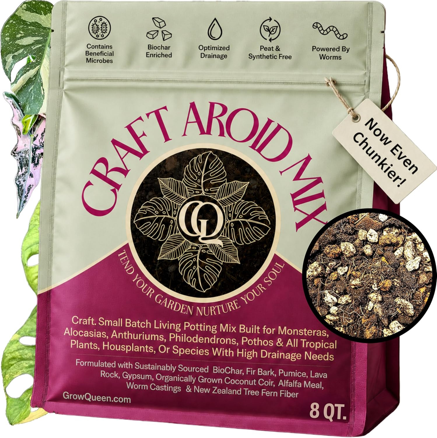 Craft Aroid Potting Mix- Elite Organic Alocasia, Philodendron, Monstera Soil Mix