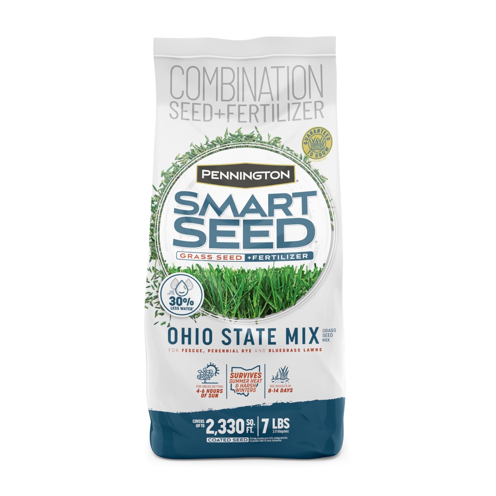 Premium Grass Seed Ohio State Mix – 7 LB, Drought Resistant, Fast Germination