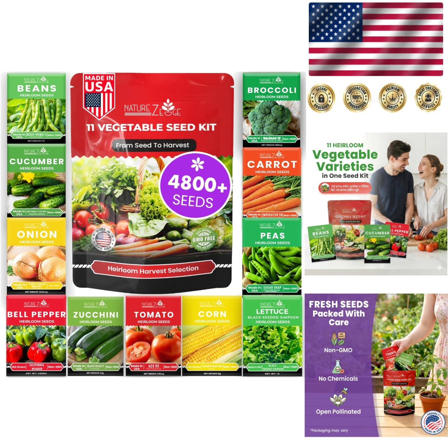 High Germination Heirloom Seed Variety Pack – Perfect for Survival Prepping