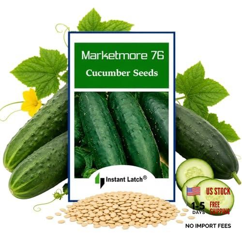 50 Marketmore 76 Cucumber Seeds | Non-GMO | Heirloom | Instant Latch Garden