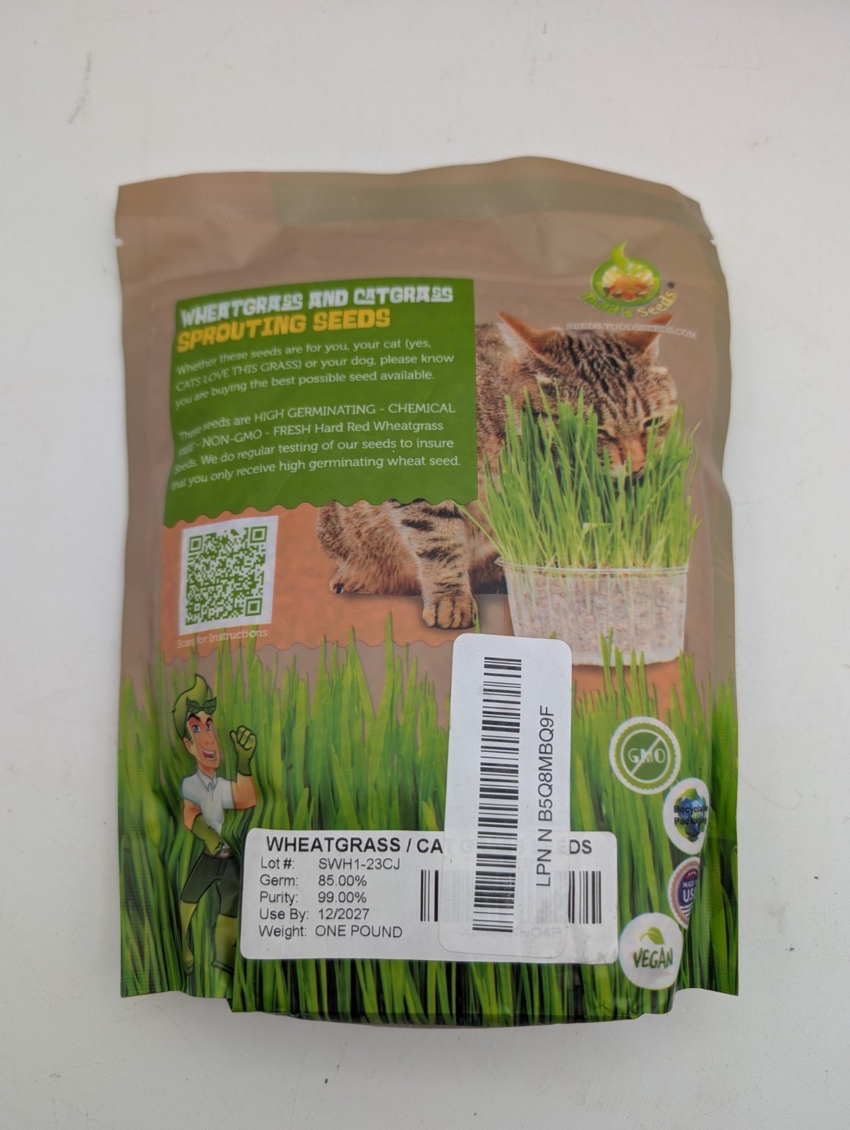 Wheatgrass Seeds Non GMO Sprouting Seeds Grind Into Whole Wheat Flour Pet Grass