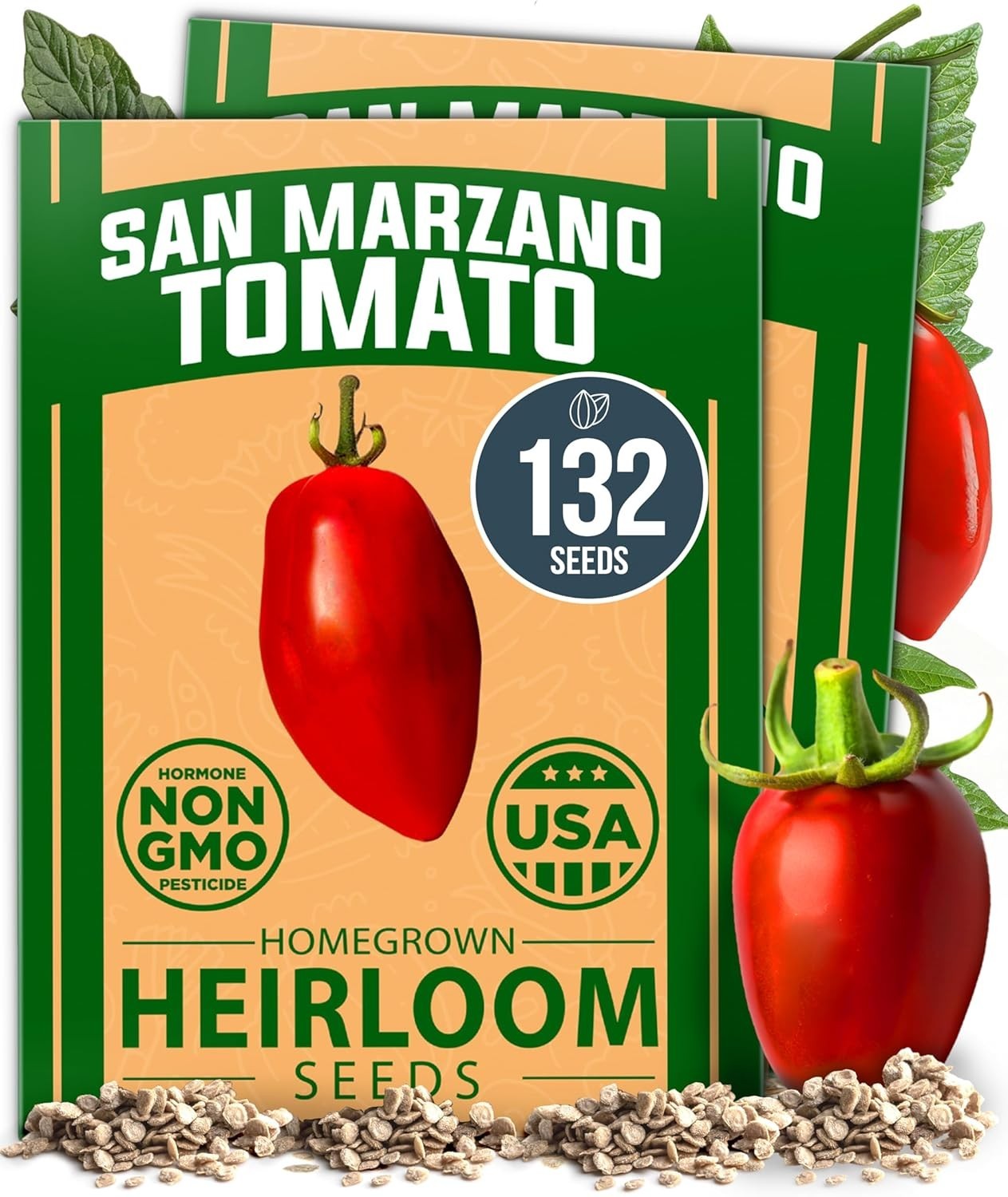 Versatile 132 Heirloom San Marzano Tomato Seeds for Indoor & Outdoor Planting