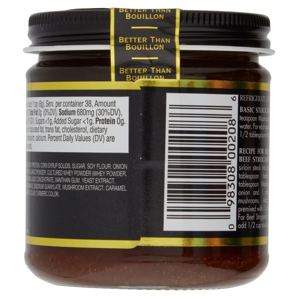 Gourmet Mushroom Base – 8 OZ Jar for Rich Soups and Marinades, 9.5 Quarts Yield