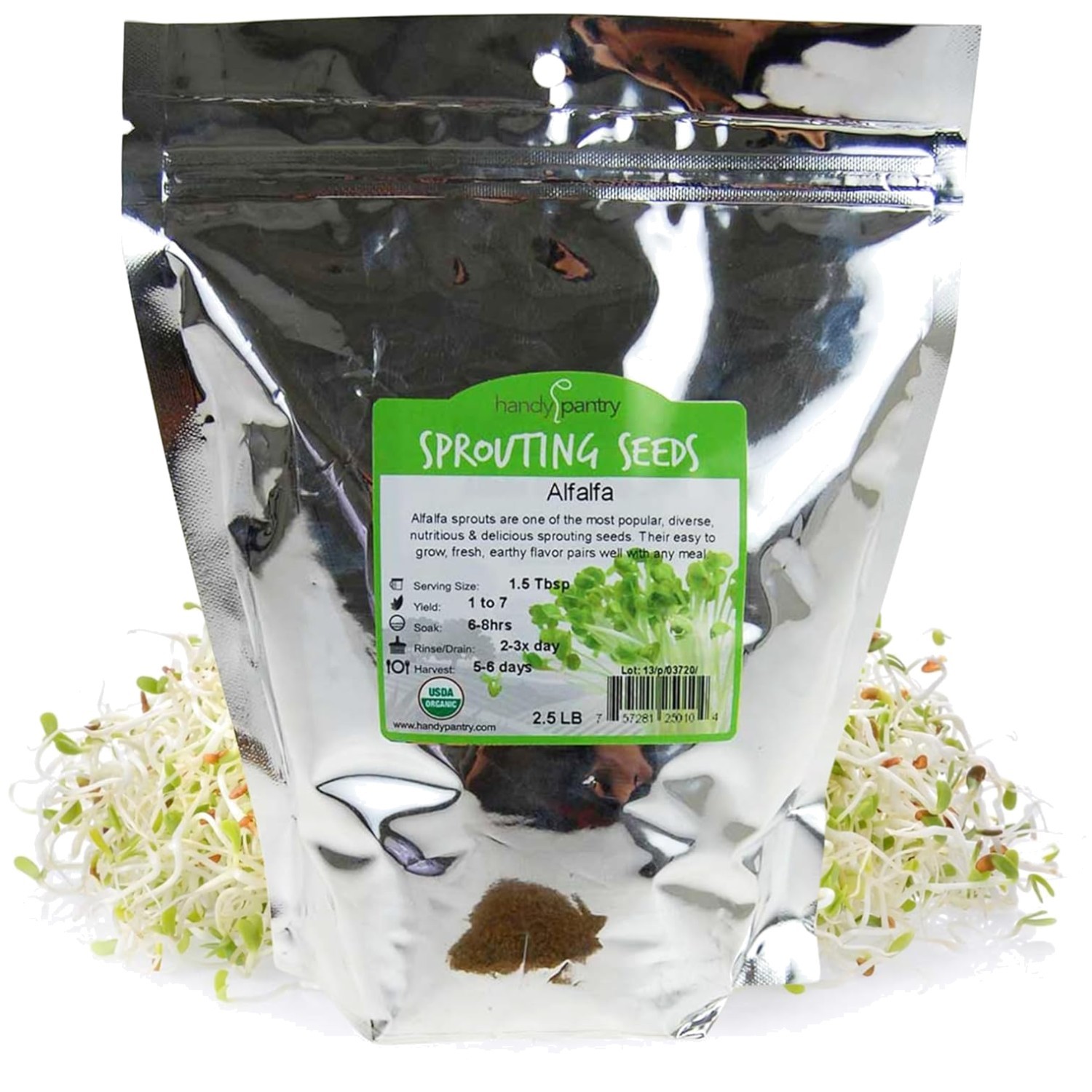 Alfalfa Sprouting Seed – High Germination – 2.5 Lbs