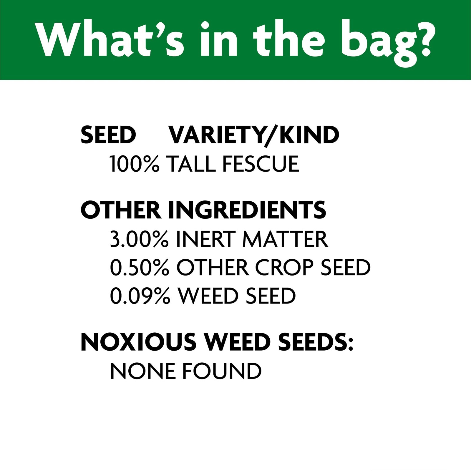 Premium Tall Fescue Grass Seed Mix 50 lbs | Uncoated, 99.9% Weed Free, Bulk Turf