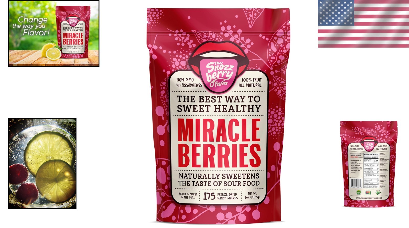 Miracle Berry Berries 175 Half Bulk Freeze-Dried Miraculin Fruit