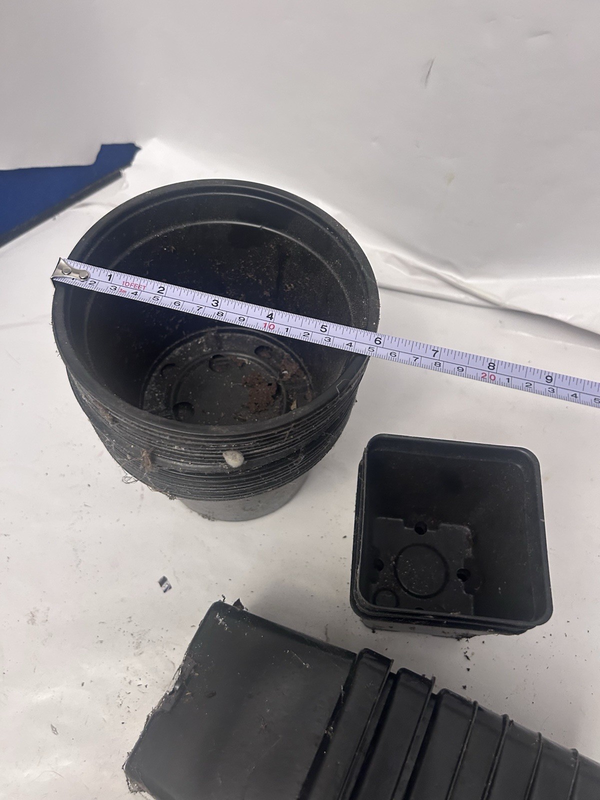 lot of plastic various size/shape potting plants