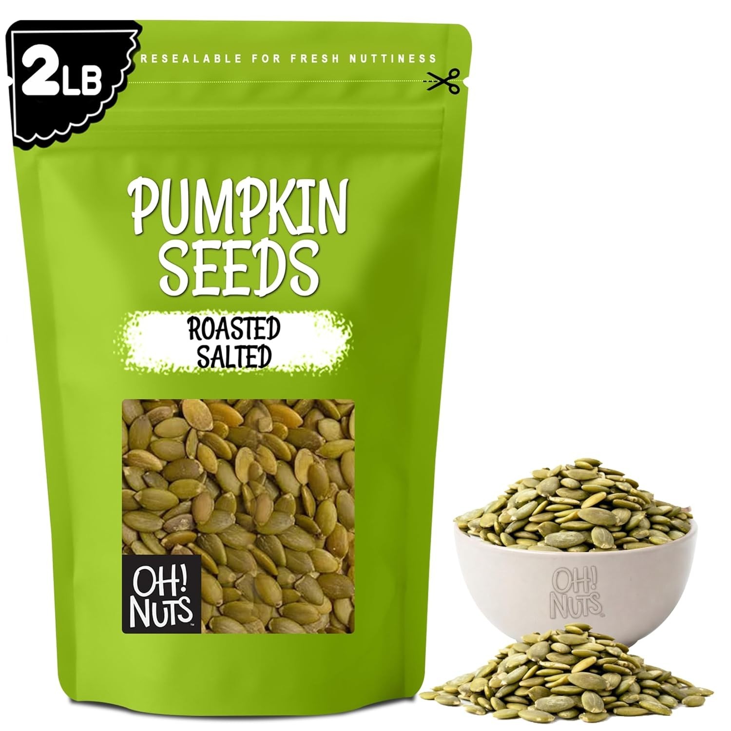 Kosher Certified Roasted Pumpkin Seeds – 2 lb Pack