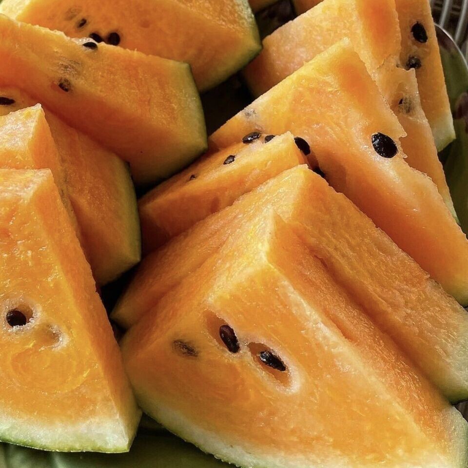 50+ Tendersweet Orange Watermelon Seeds — Heirloom — NON GMO— FRESH