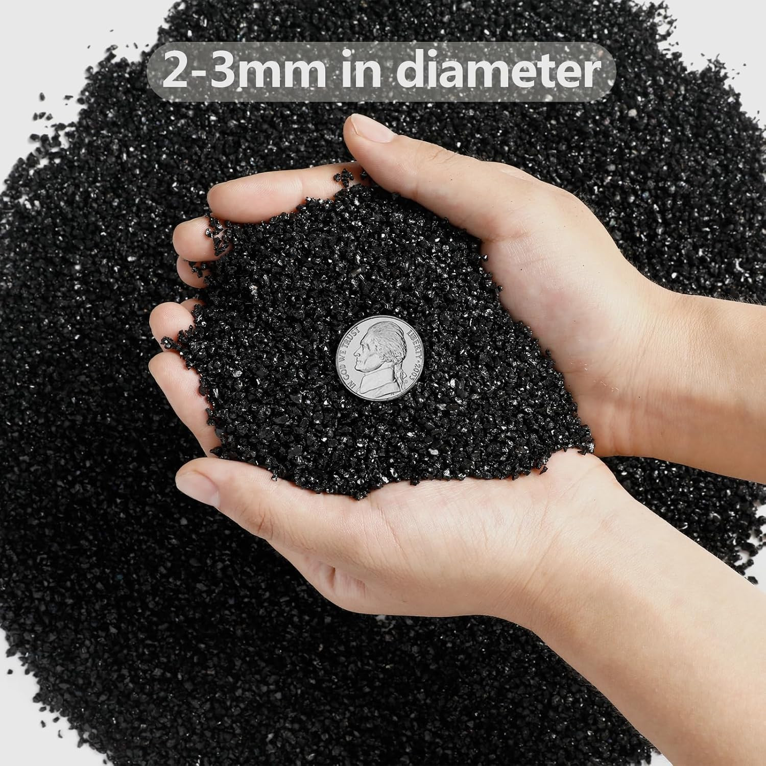 2.4Lb Succulents and Cactus Black Sand, Décor & Additive Tiny Stones,Diy Rocks G