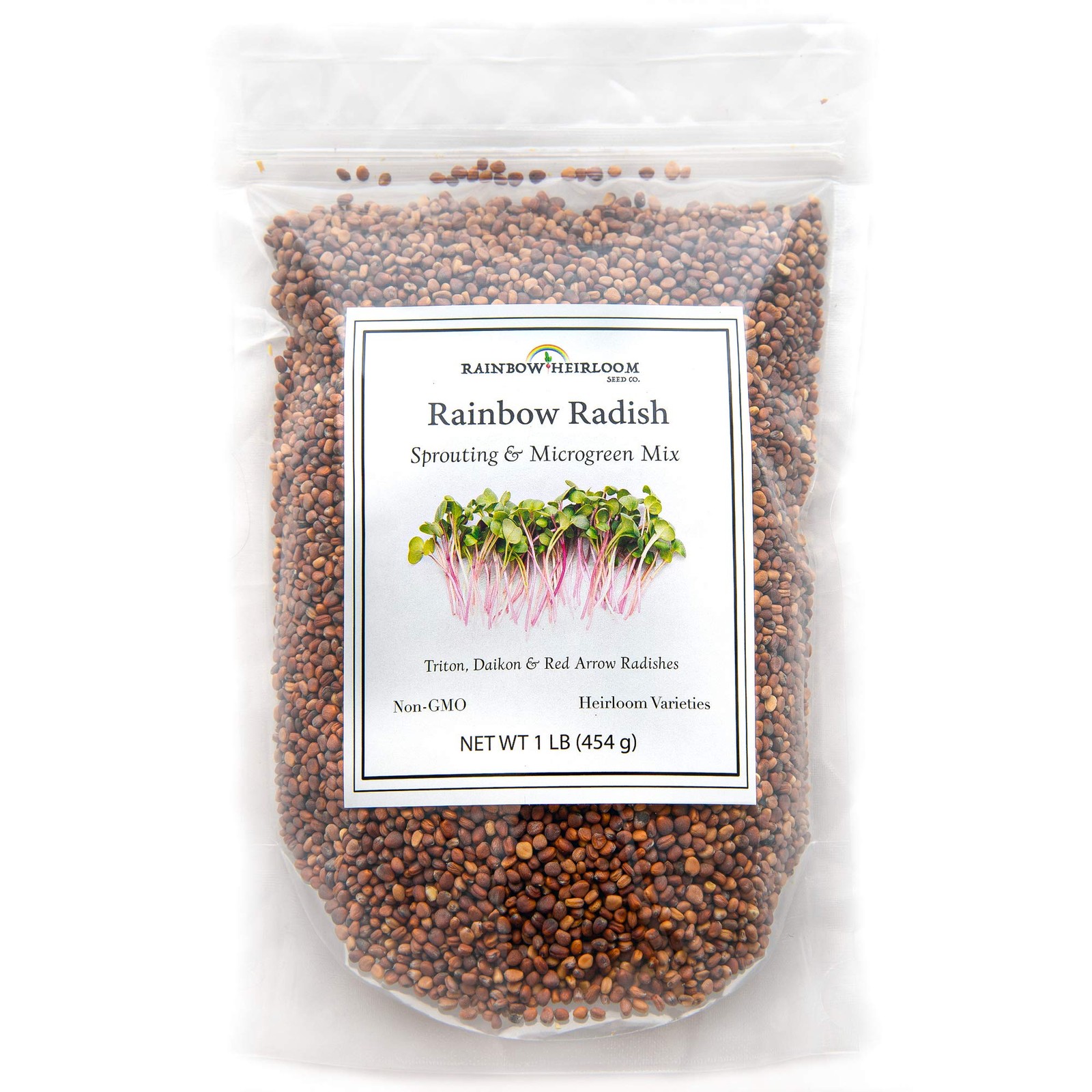 Rainbow Radish Sprouting Seed Mix | Heirloom Non-GMO Seeds Purple,Red,White