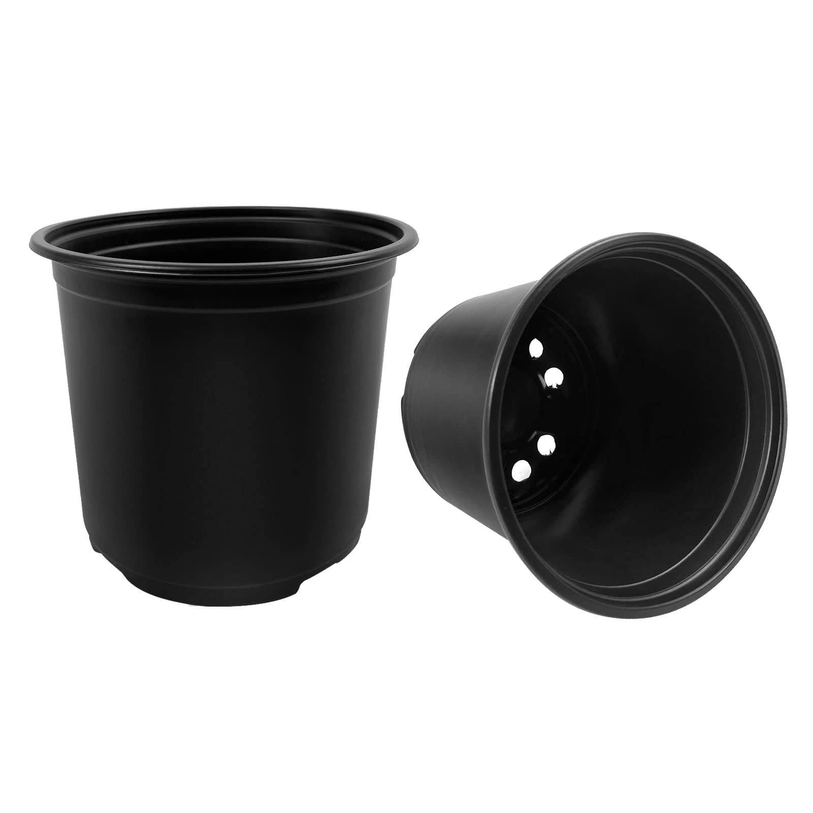 RAOOKIF 100 Pack Nursery Pots, 4 5 6 Inch Nursery Pot for Plants, Plastic Pla…