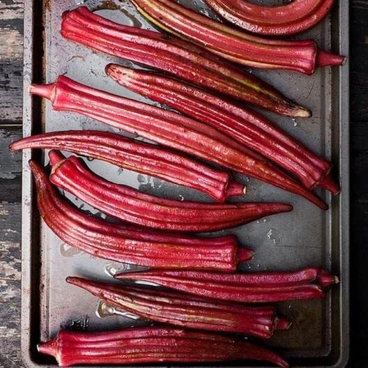 Red Burgundy Okra Seeds, 100 Heirloom Seeds Per Packet, Non GMO Seeds, Botanical