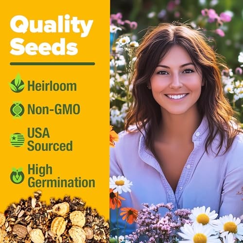 90,000+ Wildflower Seeds Mix 3oz 24 Varieties 1-Pack Wildflower Perennial XL