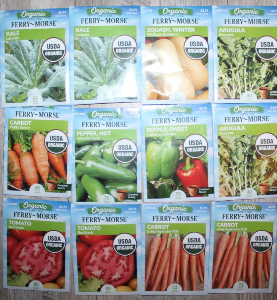 Lot Of 100 ORGANIC Mixed Variety Pack Garden Seeds Bundle – 12/25 retail $300+ 2