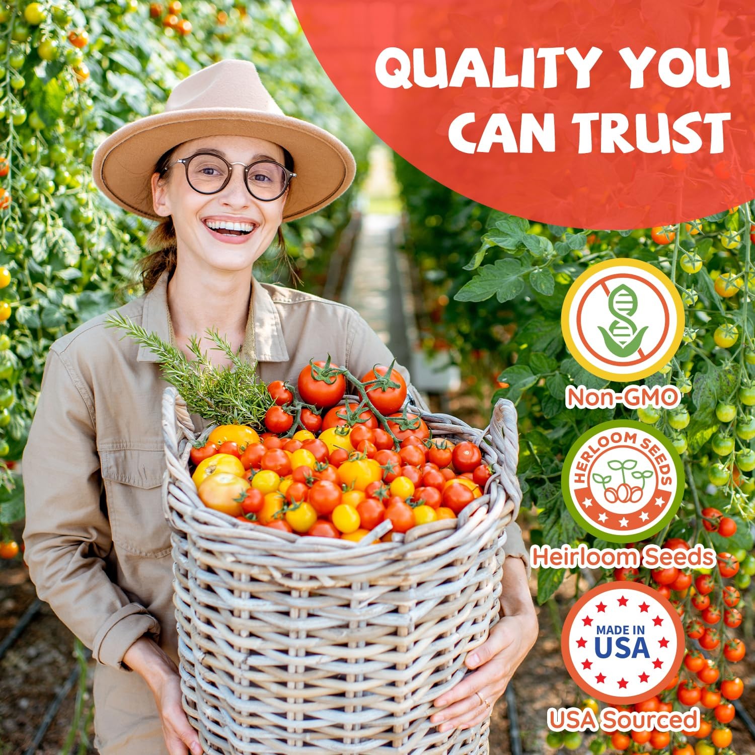 PLANTMEW 10 Heirloom Tomato Seed Varieties Packet – Non-GMO, Open White