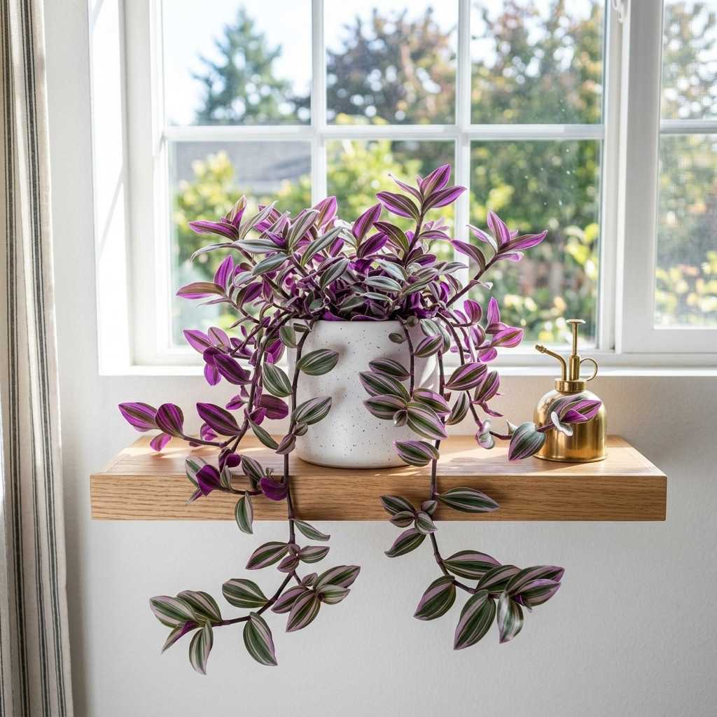 3 Rooted Tradescantia Nanouk Cuttings – Lush Pink and Green Trailing Houseplant