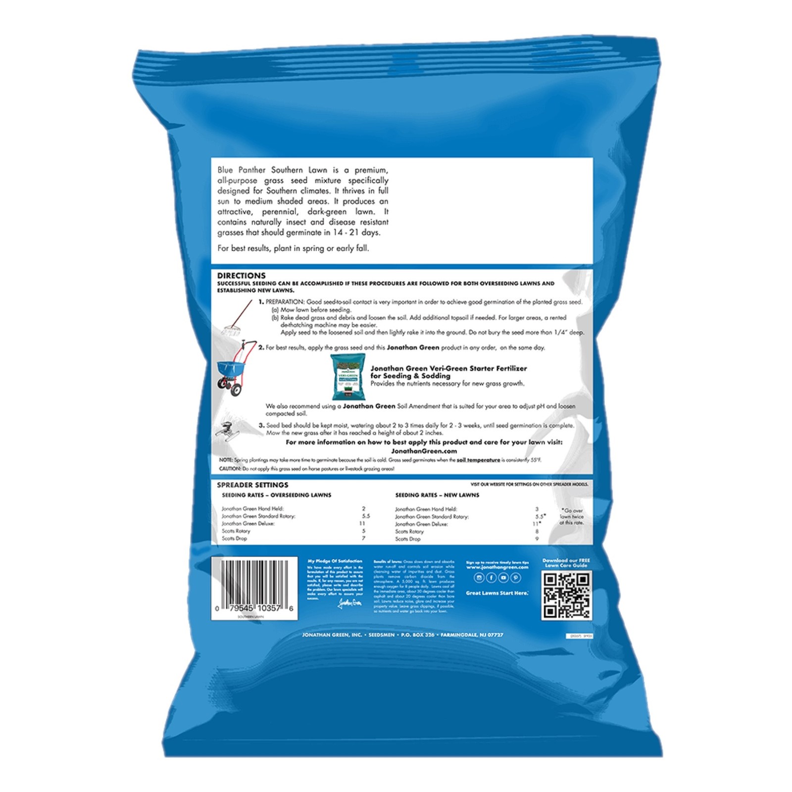 Jonathan Green Blue Panther Southern Lawn Seed Mixture, 3lb (Covers 2,800 sq ft)