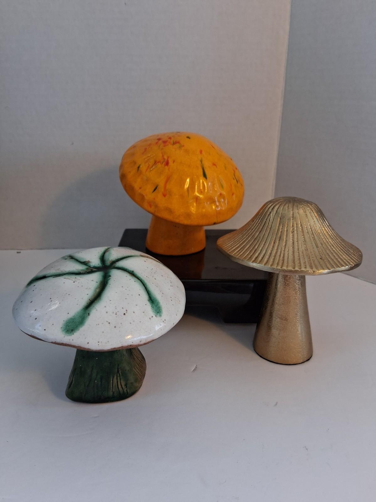 Mixed Lot Of Various Planter/Garden/Indoor Mushrooms; Ceramic/Metal; CottageCore