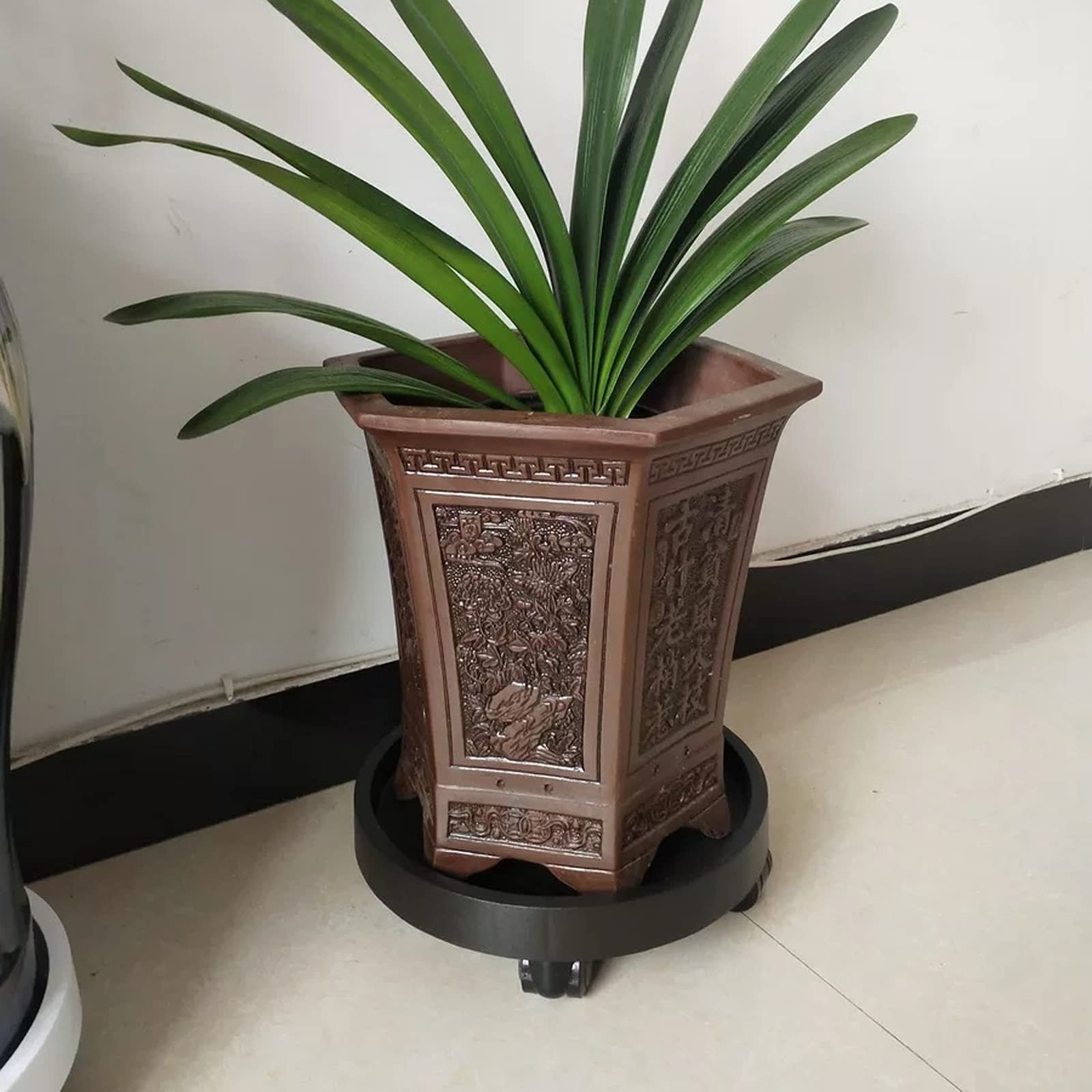 14 Inch Heavy Duty Plant Caddie with Wheels,Rolling Plant Stand Pot Trolley,Whee
