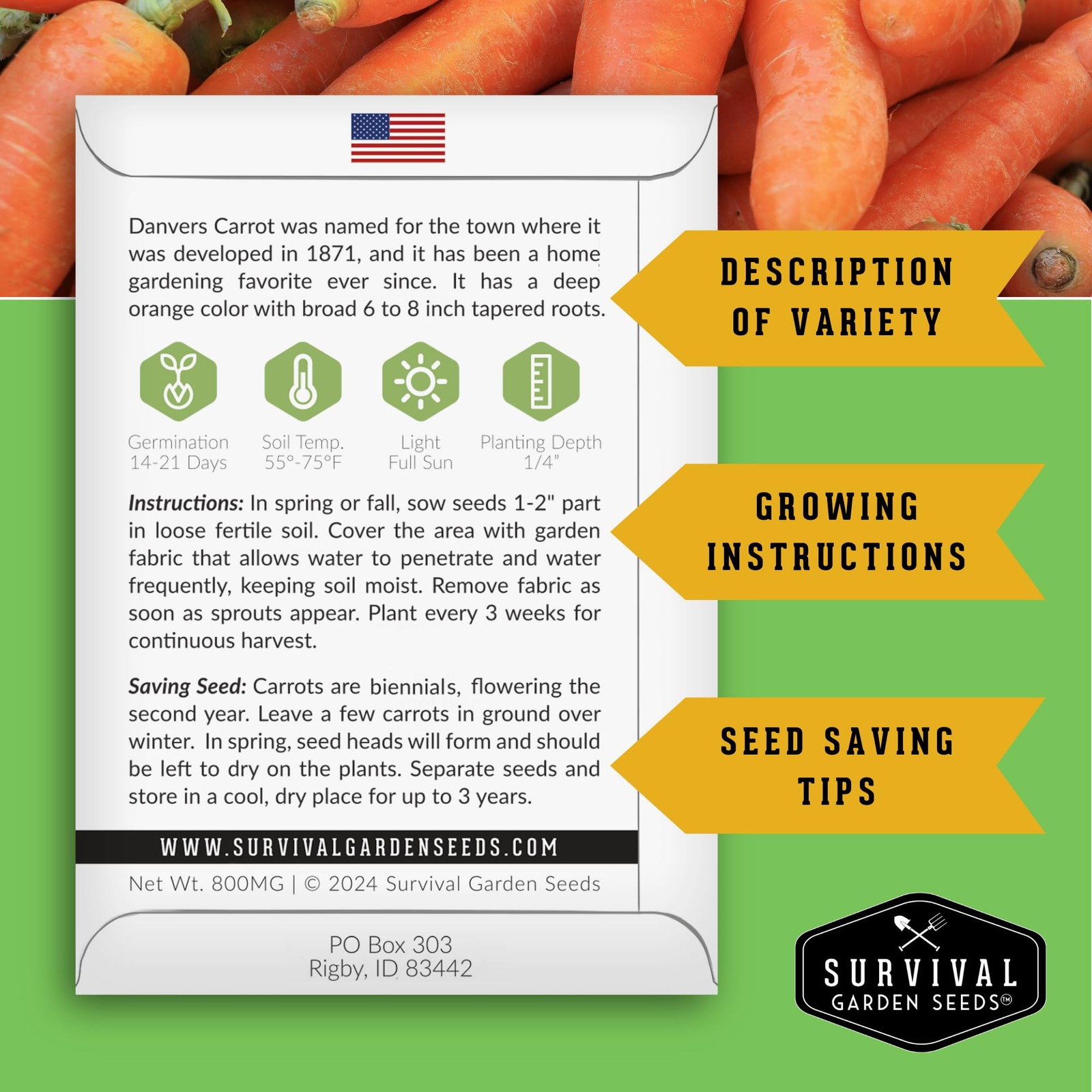 Survival Garden Seeds Garden Staples Seed 25 Heirloom Non-Gmo Varieties For