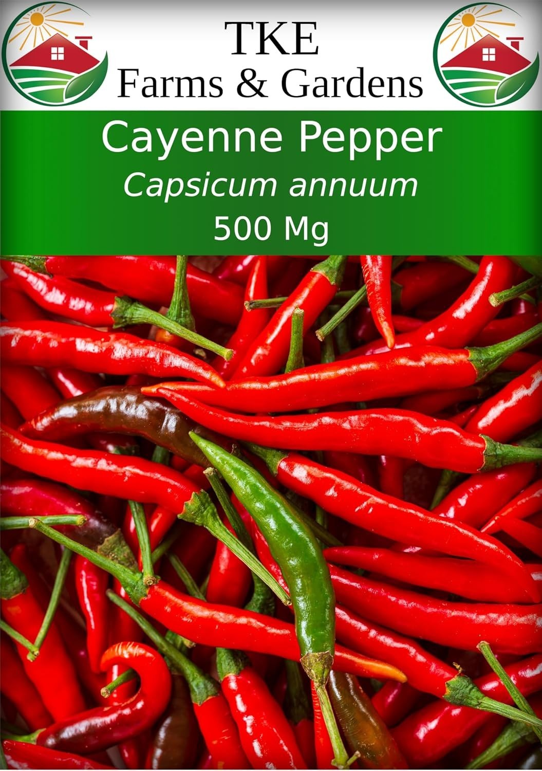 500 mg Cayenne Pepper Seeds for Your Garden: 70 High Germination Heirloom Seeds