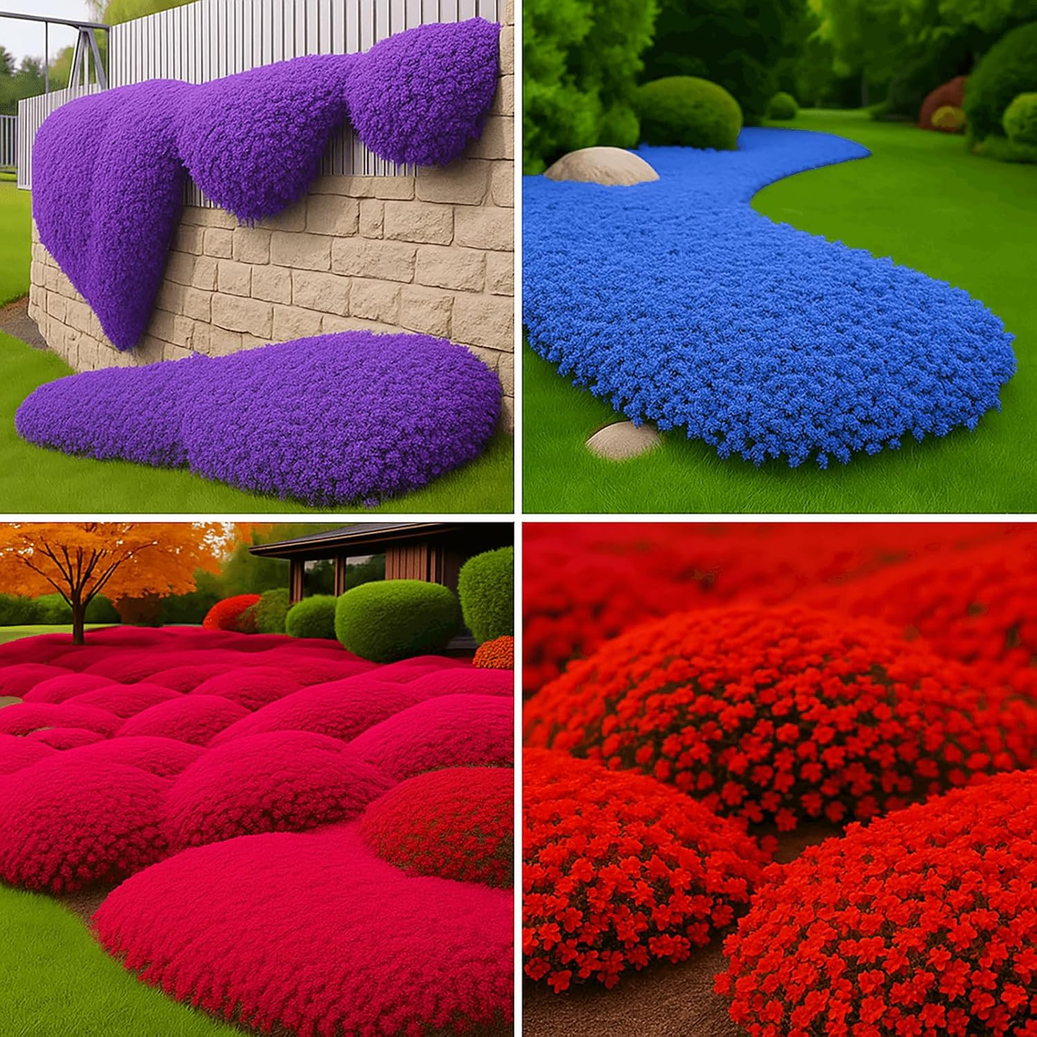 32000+ Mix Creeping Thyme Seeds Ground Cover, Aromatic Low Maintenance Plant for