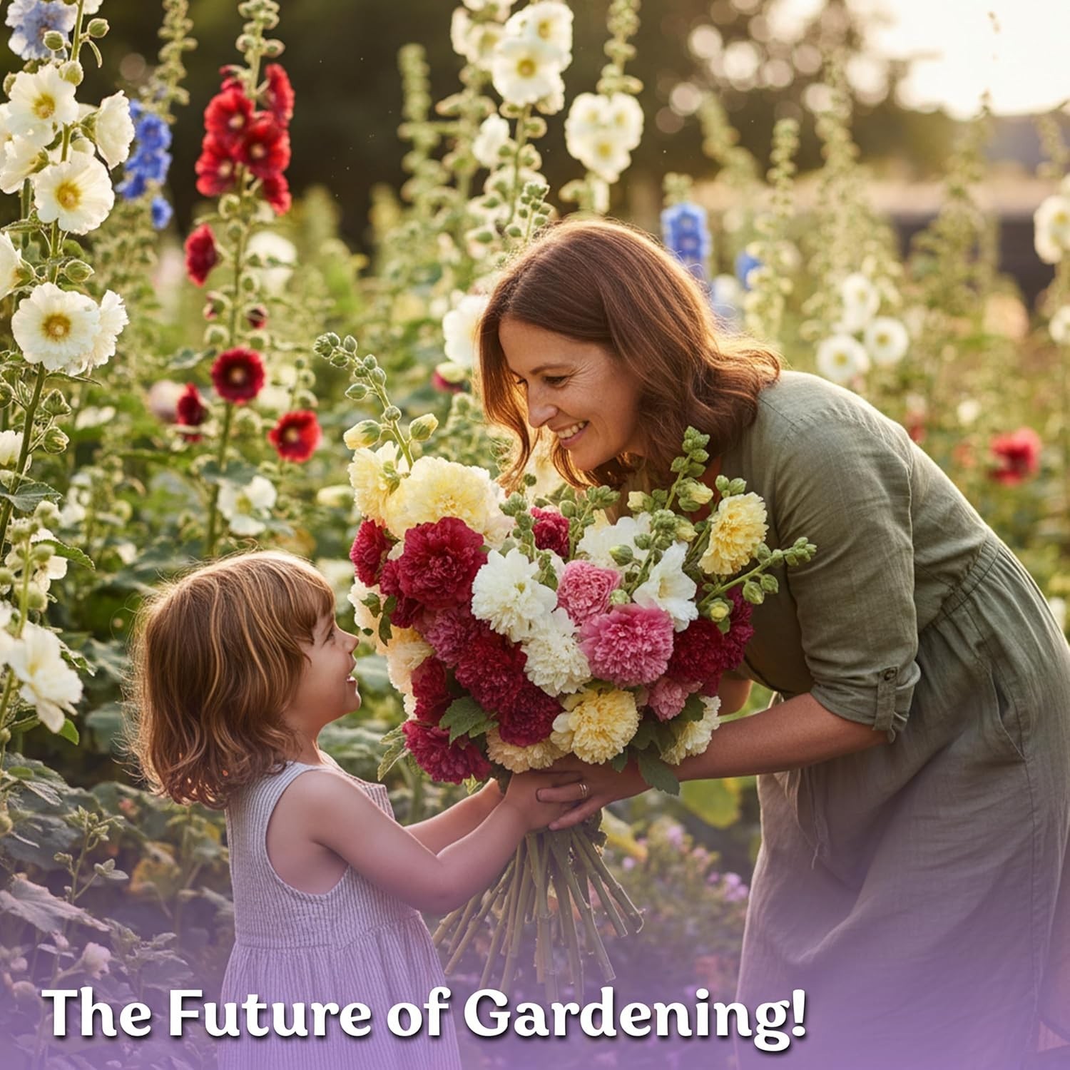High Germination Rate Hollyhock Seeds – Attract Bees & Butterflies Outdoors