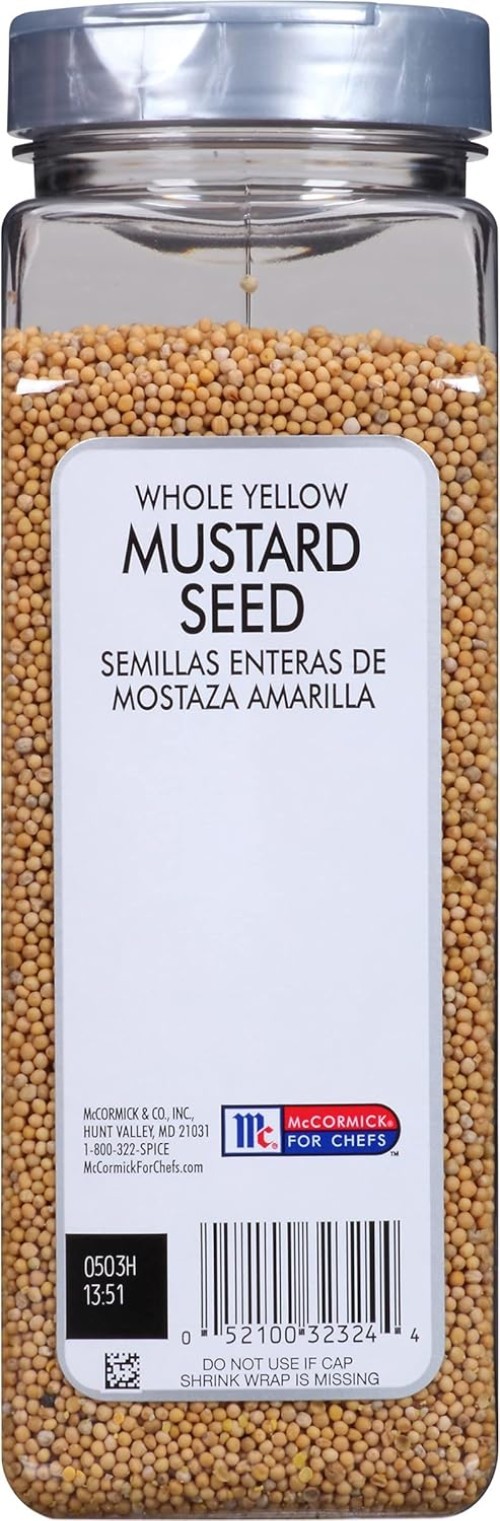 22 oz Yellow Mustard Seeds – Versatile Spice for Chefs and Home Cooks