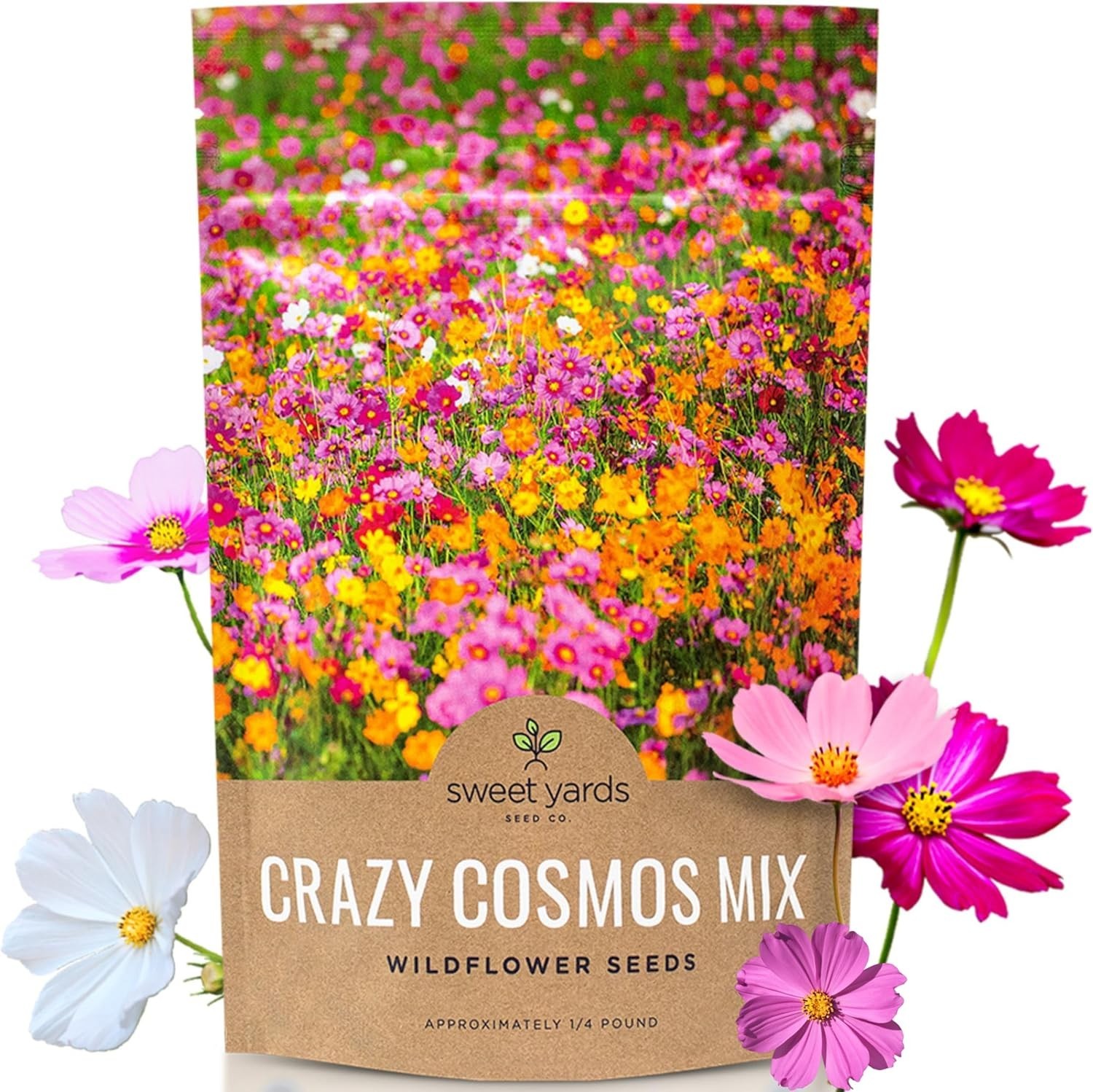 Pink, Yellow, Orange Cosmos Seeds – Bulk Pack – 20,000 Seeds