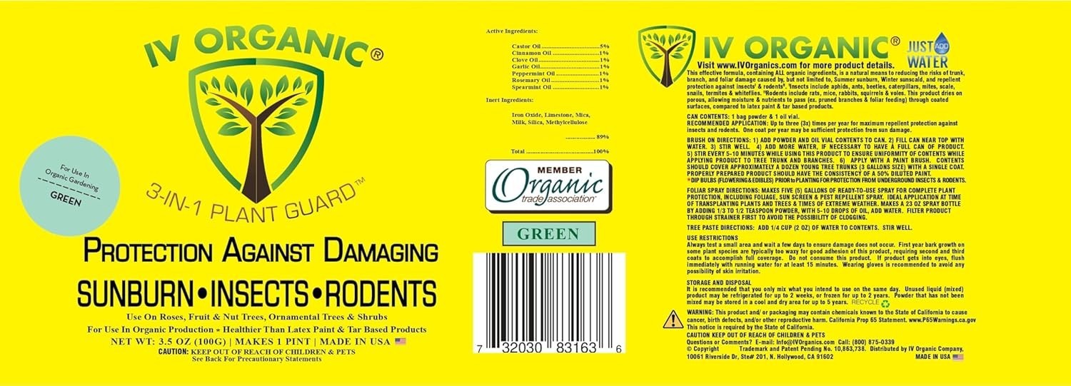 Natural 3 in 1 Plant Guard 1 Pint Green Organic Solution for Sunburn Protection