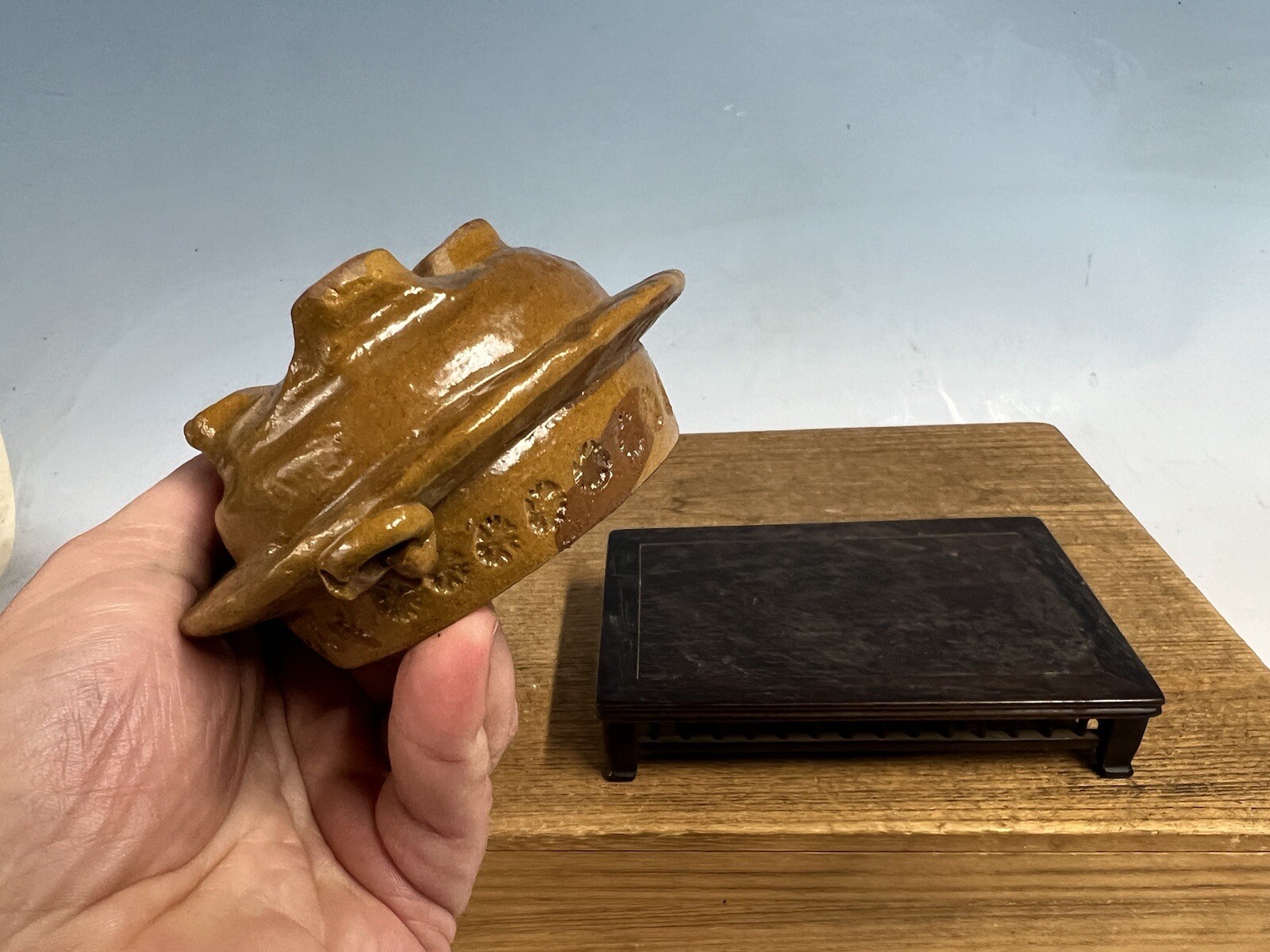 Japanese Unknown Maker Shohin Sized Bonsai Tree Pot 3 1/8 By 2” The Rat Pot