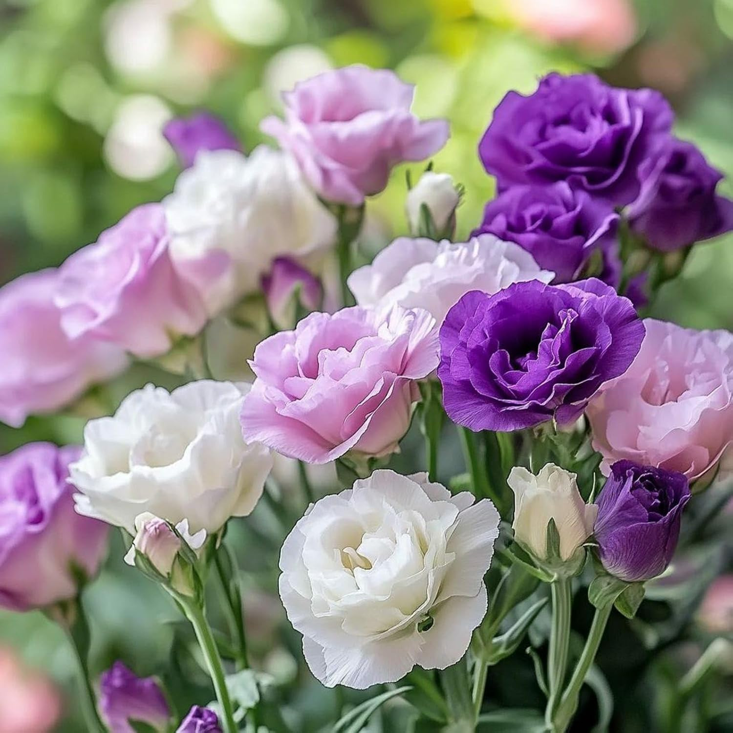 300 Mixed Lisianthus Flower Seeds – Perennial Eustoma Garden Cut Flower Plant