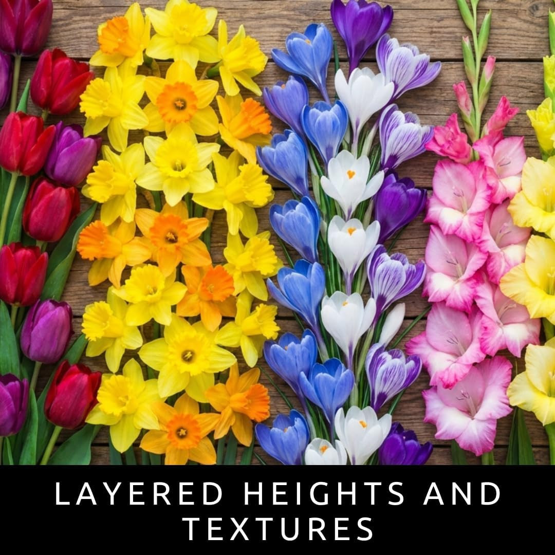 Complete Spring Flower Garden | 50 Fresh Bulbs | Bloom All Spring and Summer |