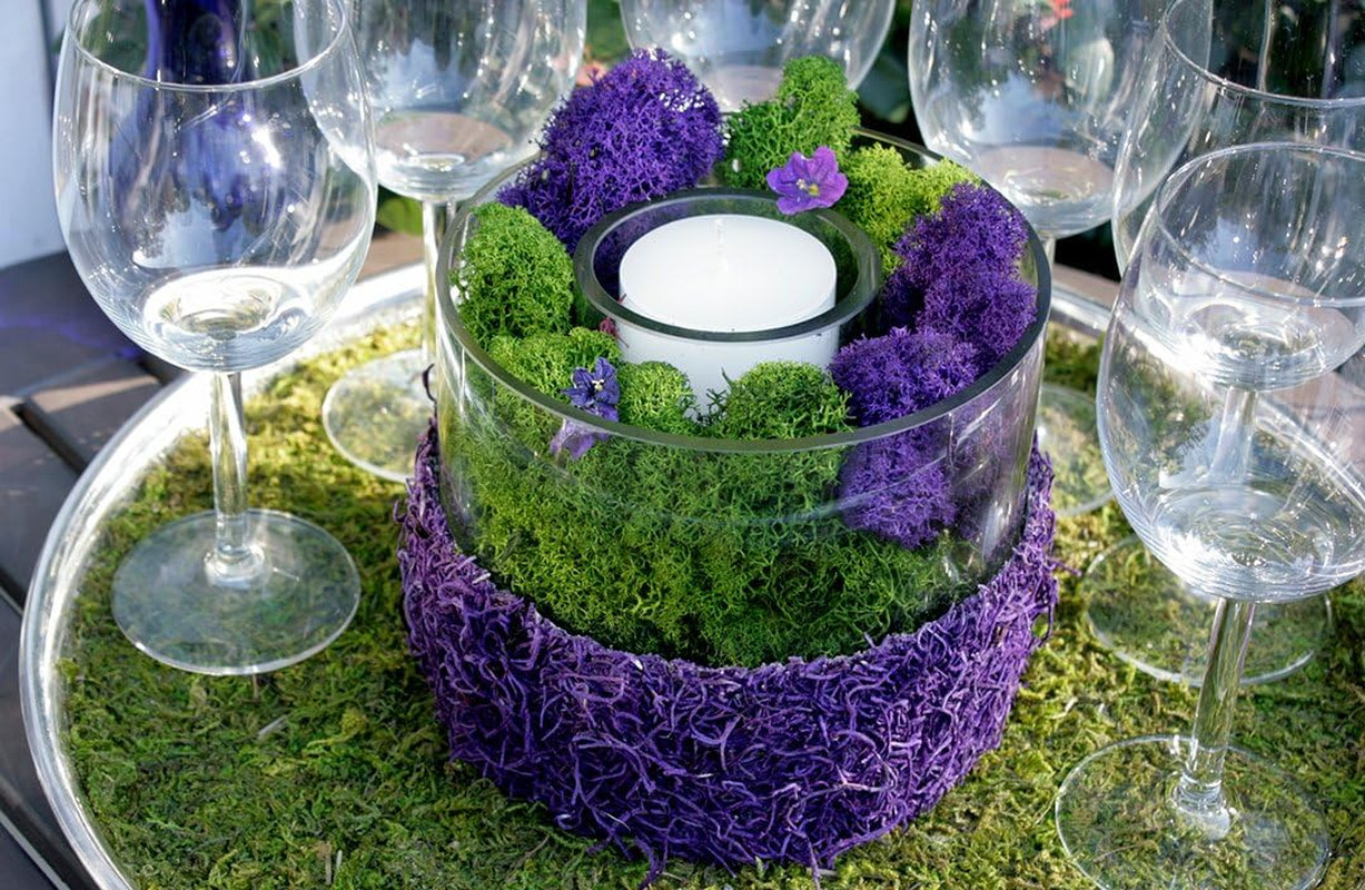 (25141) Reindeer Moss Preserved, Purple, 8Oz (200 Cubic Inch)