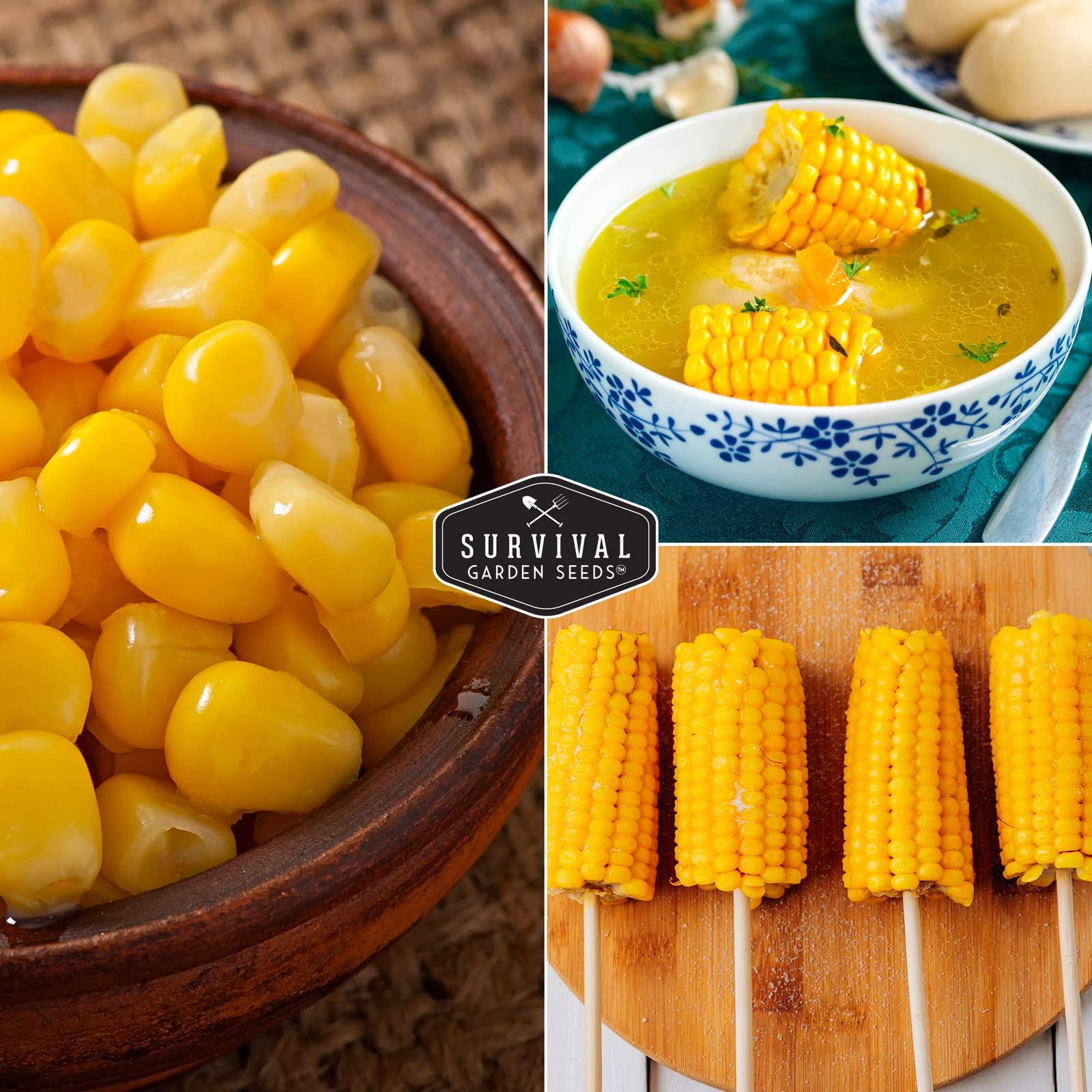 Golden Bantam Sweet Corn Seed for Planting – 1 Pack with Instructions yellow