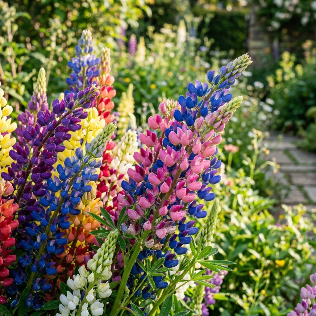 100 Mix Color Russell Lupine Seeds for Planting – Vibrant Heirloom Perennial