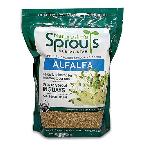 alfalfa Seeds – 16 Oz Organic Sprouting Seeds – Non-GMO Premium Alfalfa Seeds…