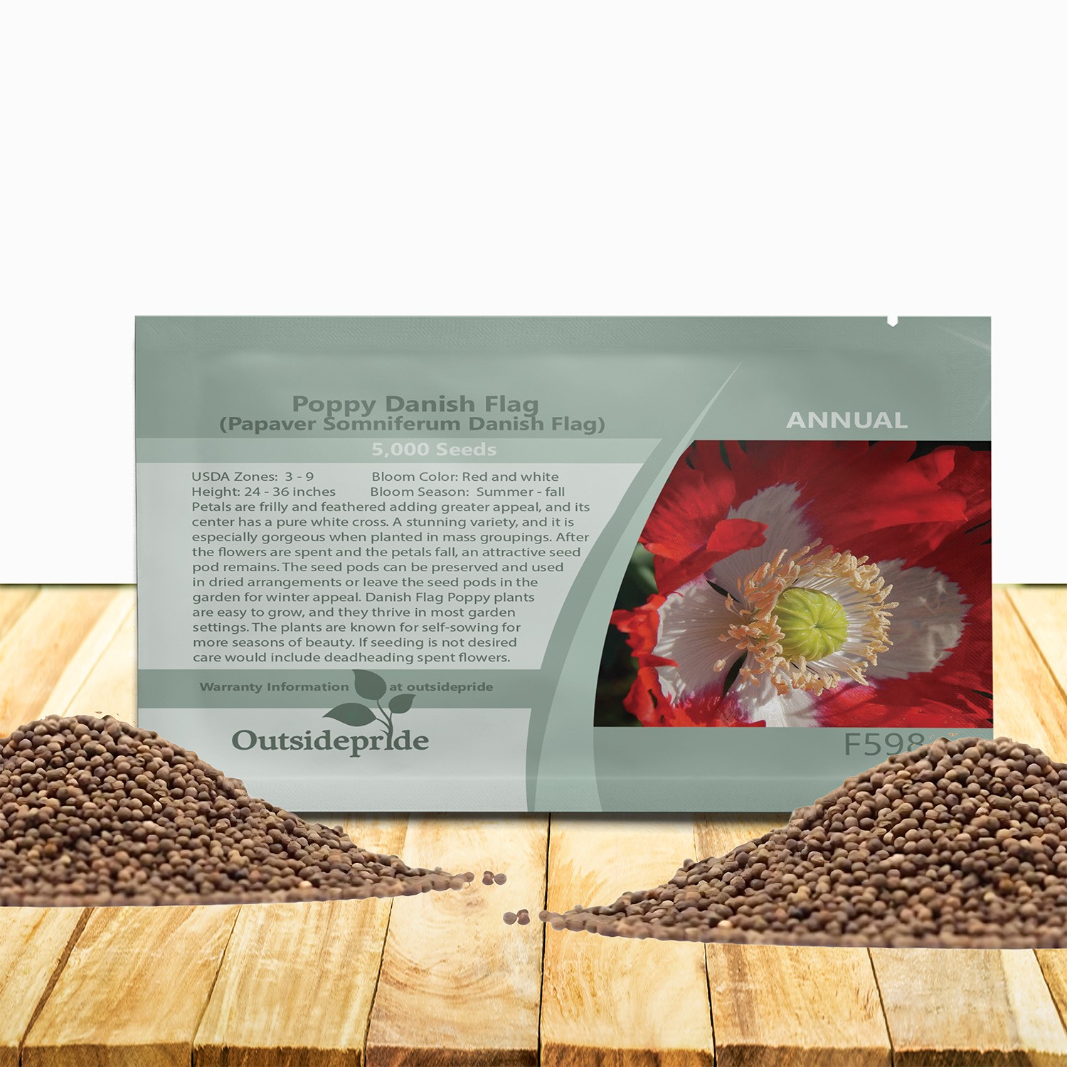 10000 Seeds Papaver Poppy Danish Flag Seed For Planting – Garden Flower Plant