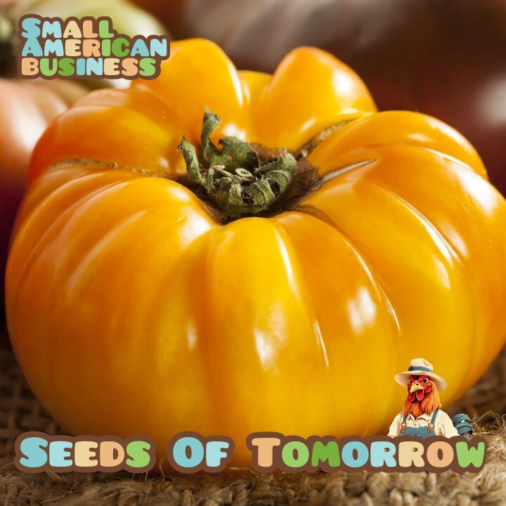 45 ORGANIC Non-GMO Brandywine Yellow Tomato Seeds- Seeds Of Tomorrow
