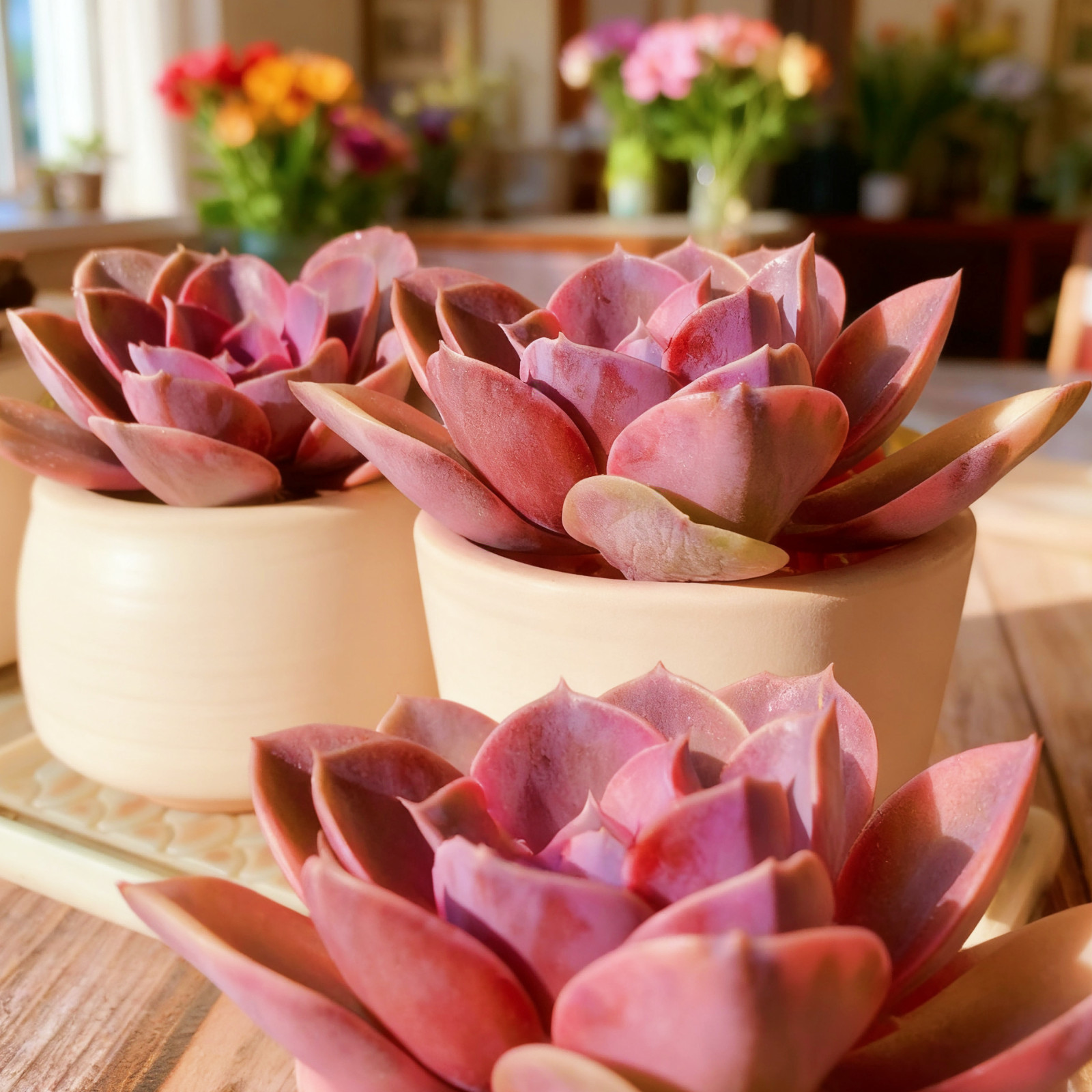 Echeveria Rainbow Succulent Plants, 3″ Green Imported Live Succulent