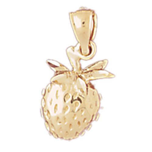Strawberry Charm Pendant 14k Gold (1.7 Grams)
