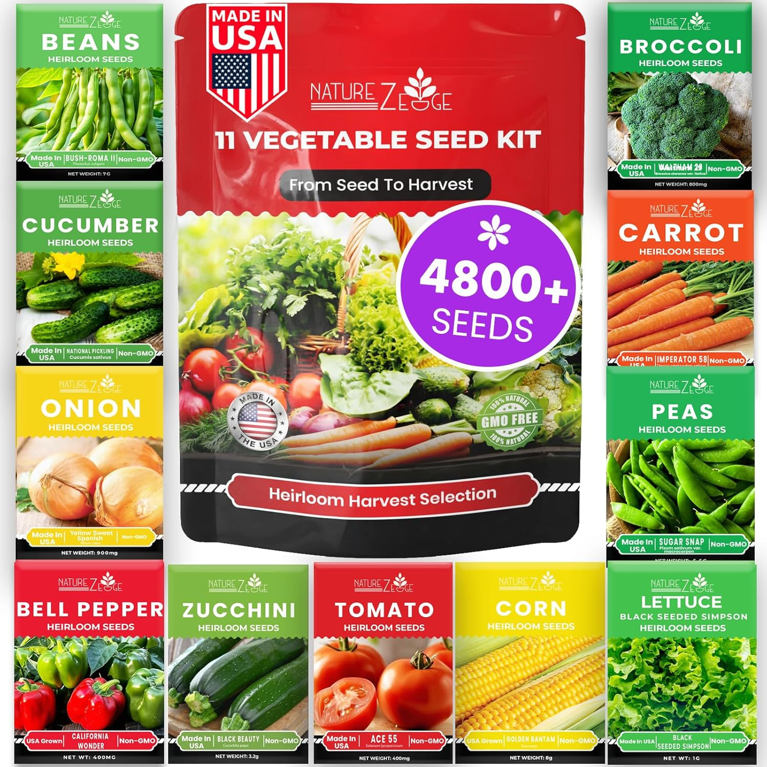 11 Heirloom for Planting Vegetables and Fruits, 4800 Survival Seed Vault and Do