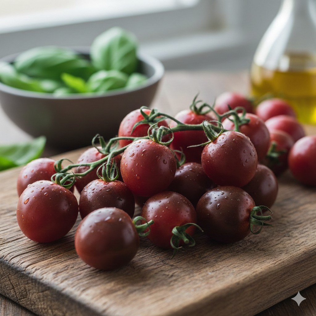 tomato cherry black grape 30 seeds organic heirloom free shipping