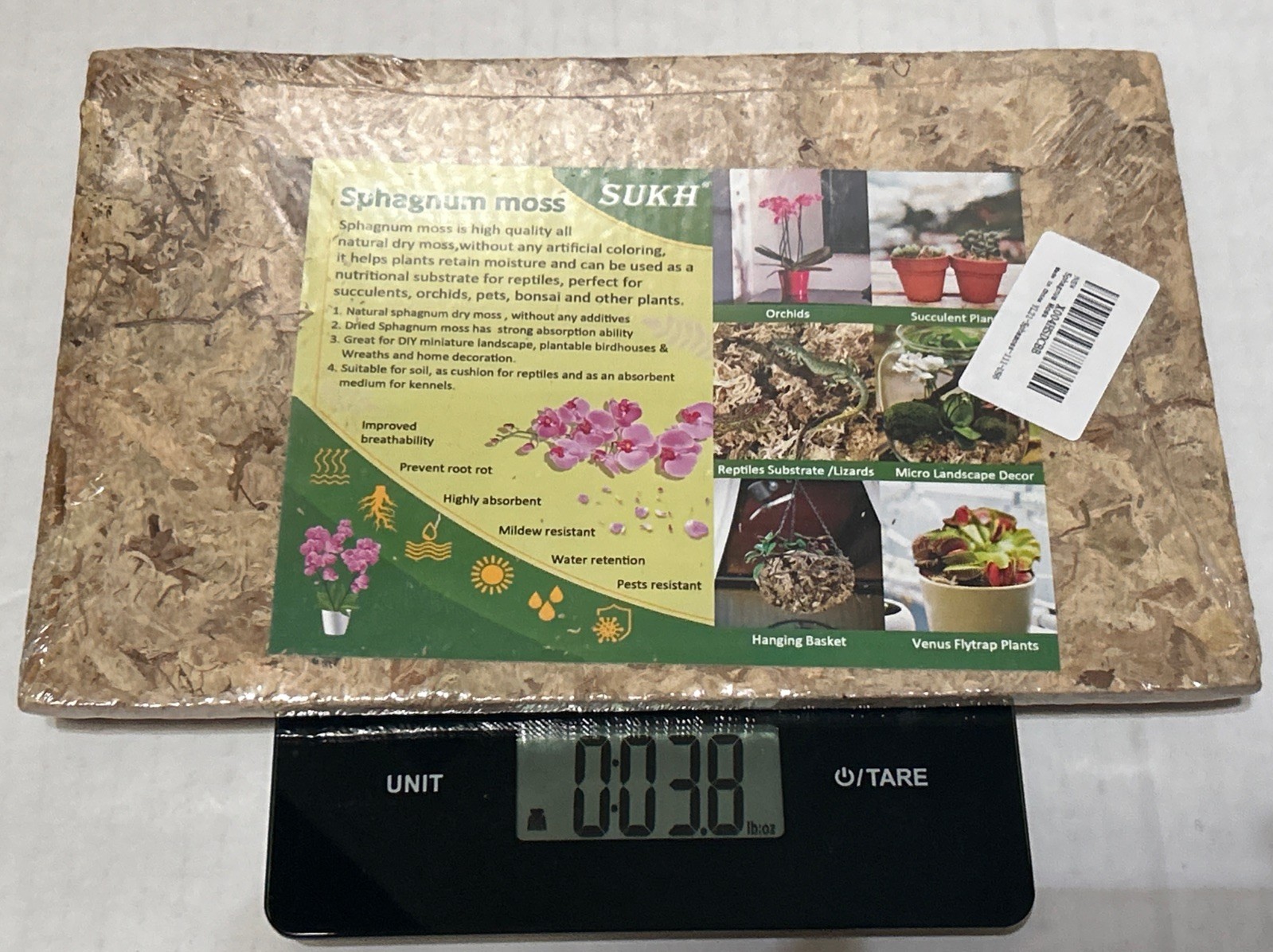 Sphagnum Moss YL21 by SUKH, 111-US6 – 3.8 oz package, NEW Sealed