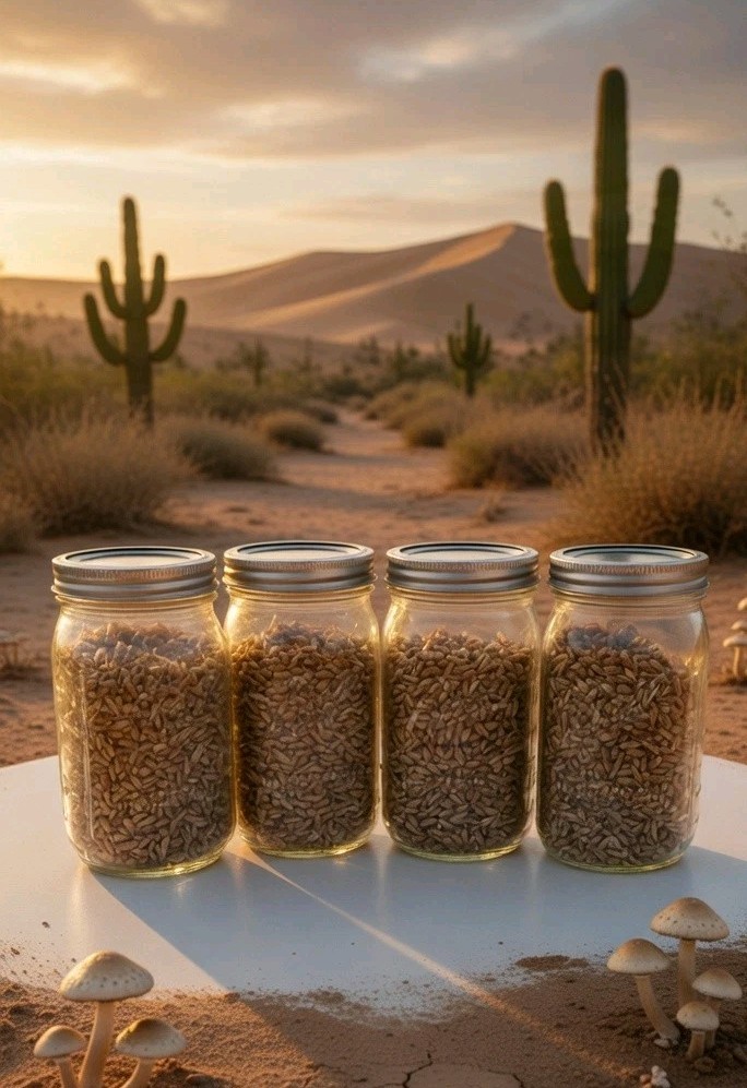 Sterilized Whole Oat Grain Spawn Jars – Pack Of 4 Quart Size Jars