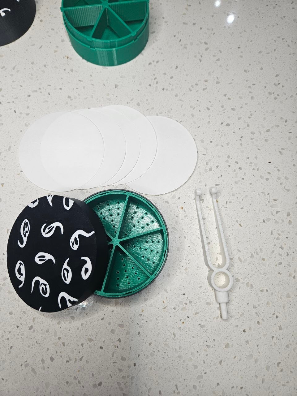 Black Seed Puck (White Inlay Design) Premium Germination Kit System