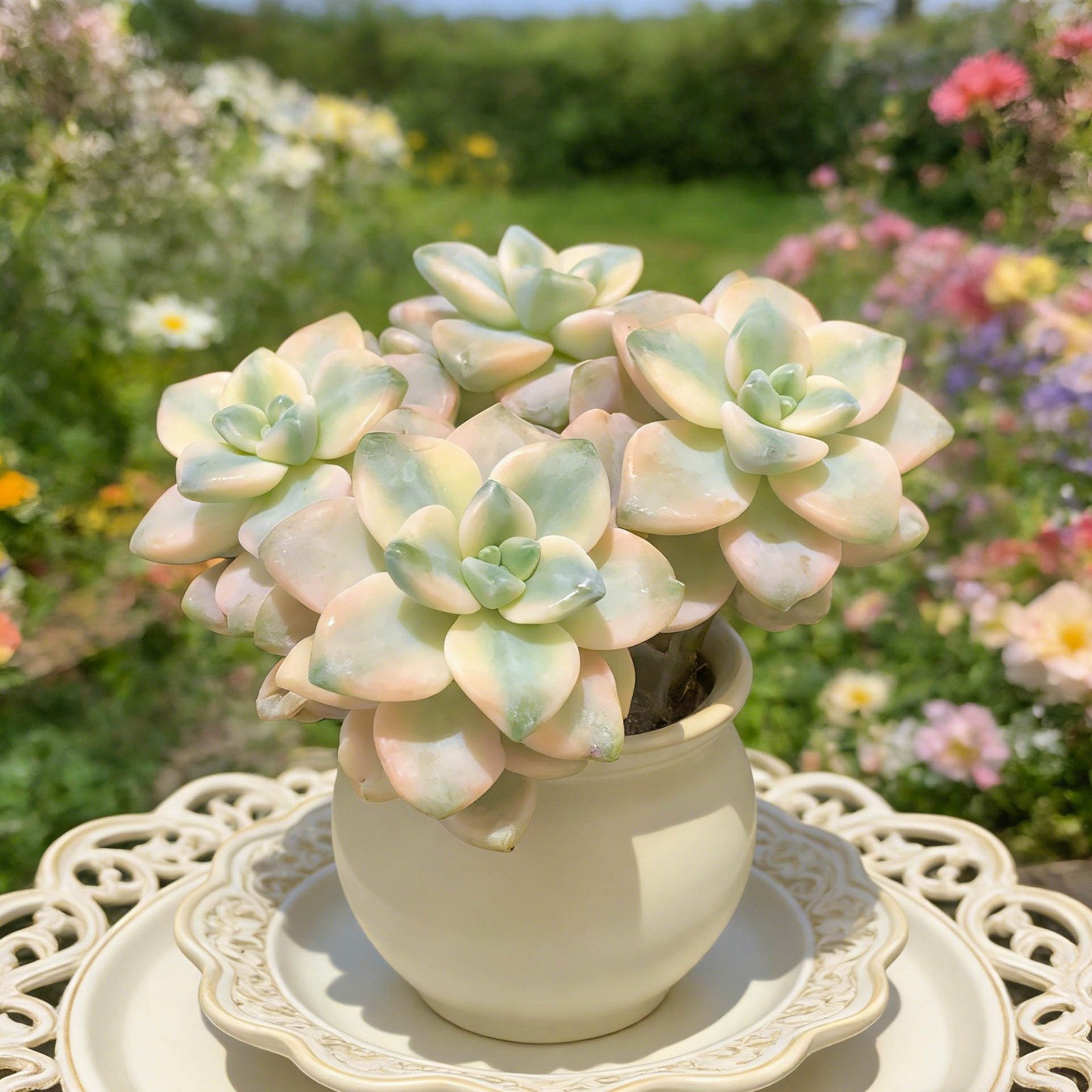 Graptoveria paraguayense bernalense variegatarare Succulents Plants Live, Bare r